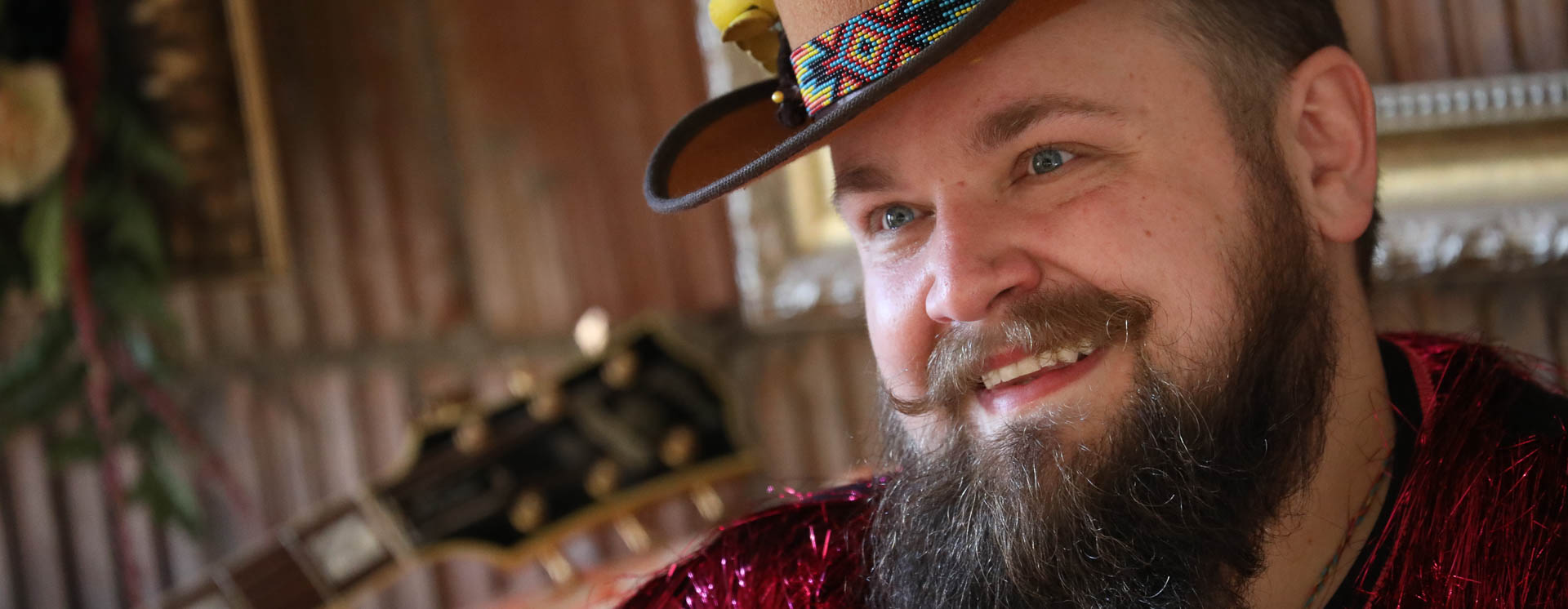 Dr. Ryan Christensen Country Music Artist Wearing Cowboy Hat Signature Mustache Lake Orion, Michigan